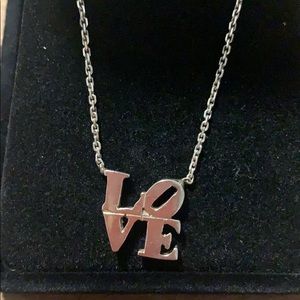 LOVE sign sterling silver chain